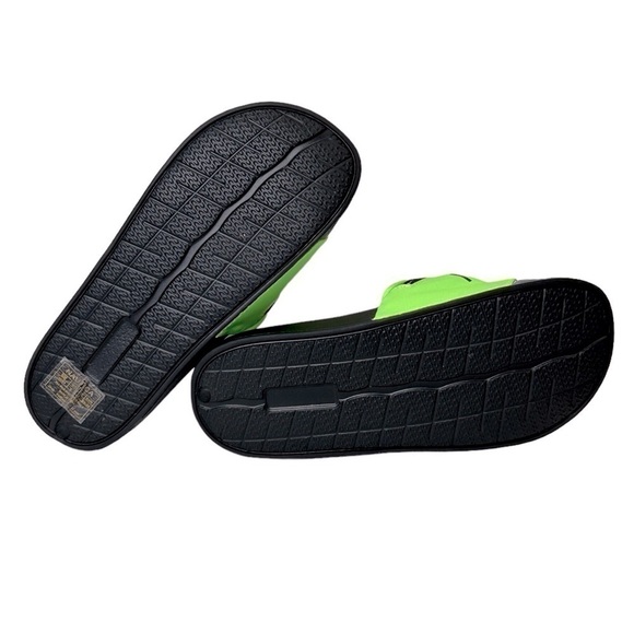 Nautica Flip Flops Asliea Unisex Slide Neon Green/Black Zip Pocket Size-5 NWOT - Picture 6 of 7